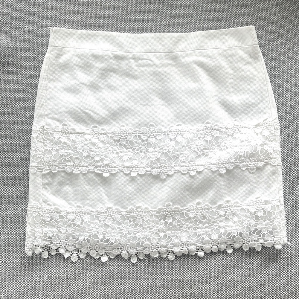 J. Crew cutest white miniskirt